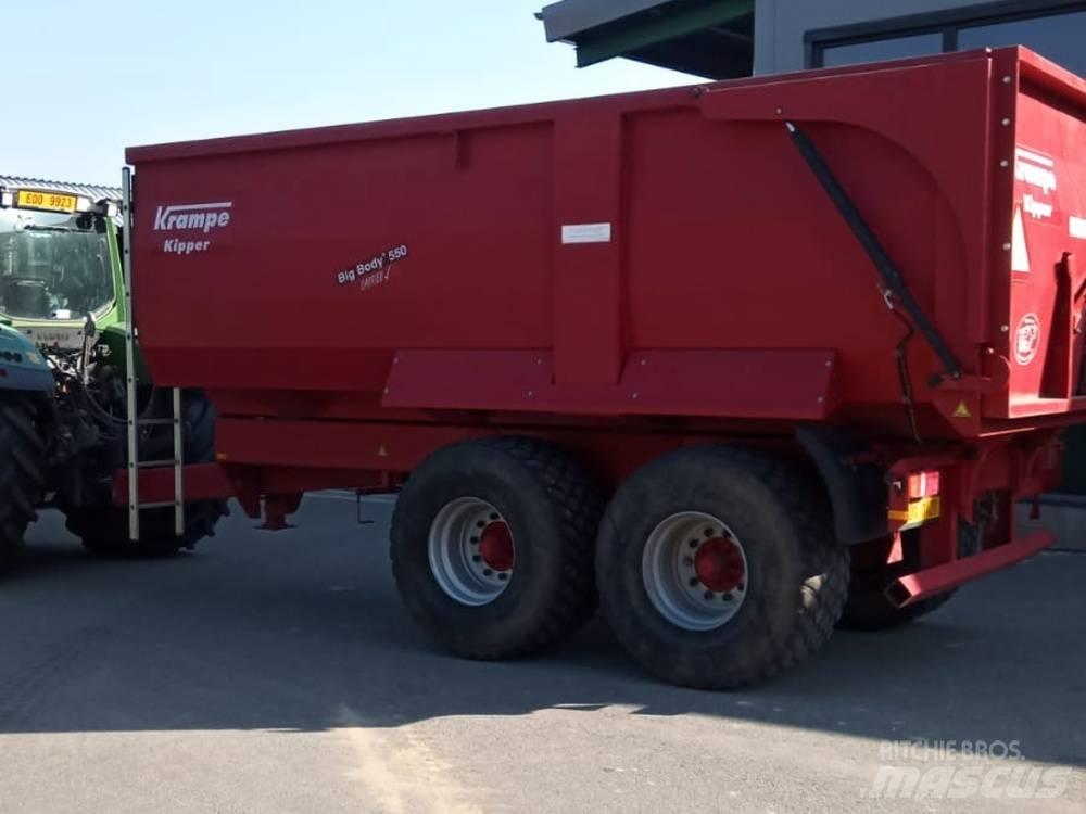 Krampe Big Body 550 Semi-trailer med lad/flatbed