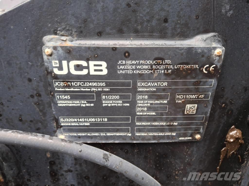 JCB 110 W Hydradig Gravemaskiner på hjul