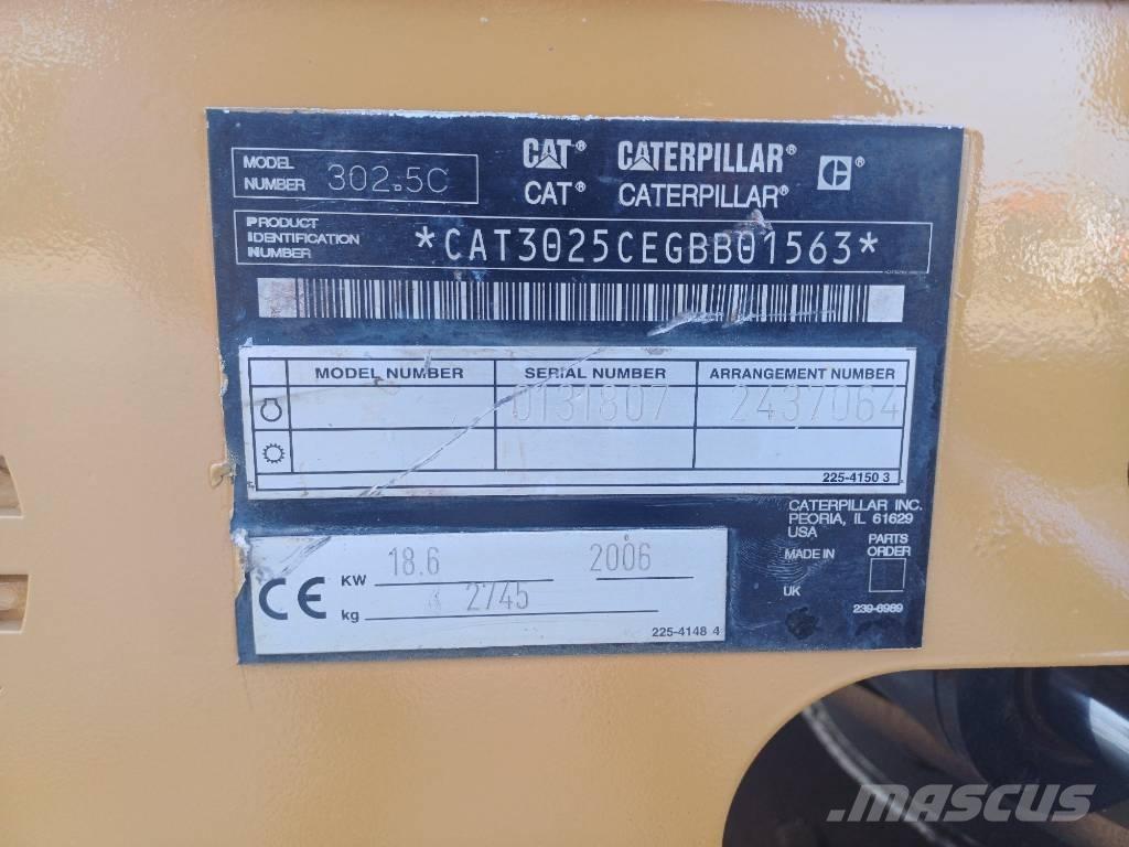 CAT 302.5 Minigravemaskiner