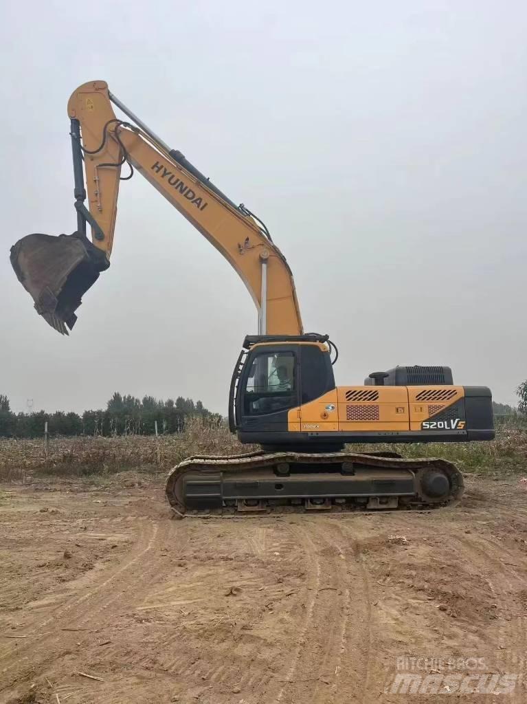 Hyundai Robex 520 VS Gravemaskiner på larvebånd