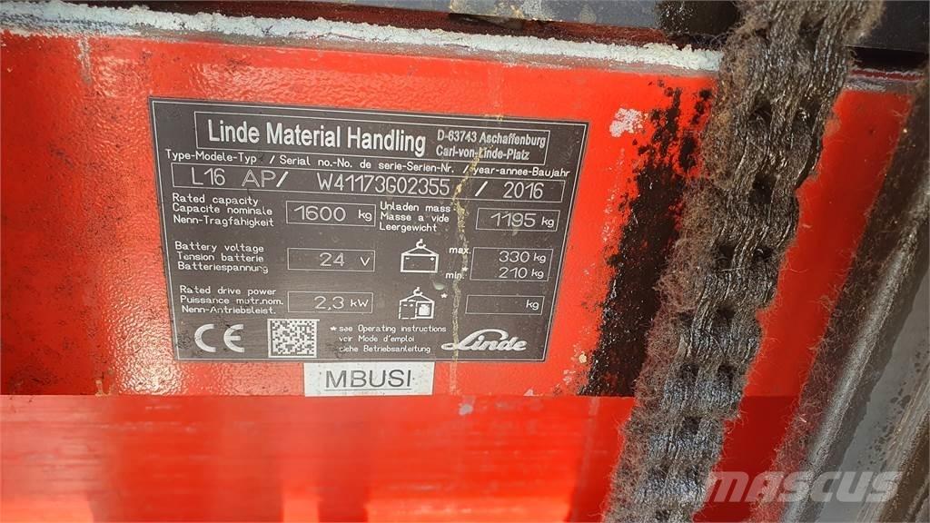 Linde L16AP Gaffelstabler med gående fører