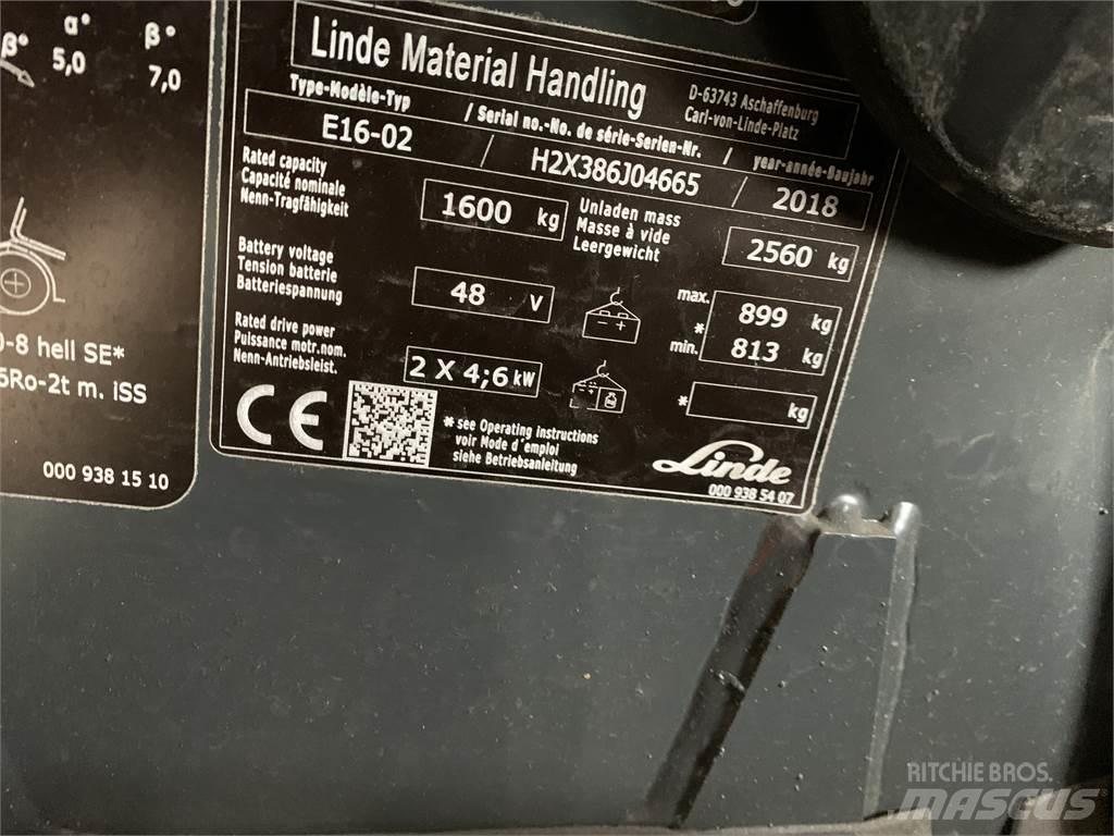 Linde E16 El gaffeltrucks