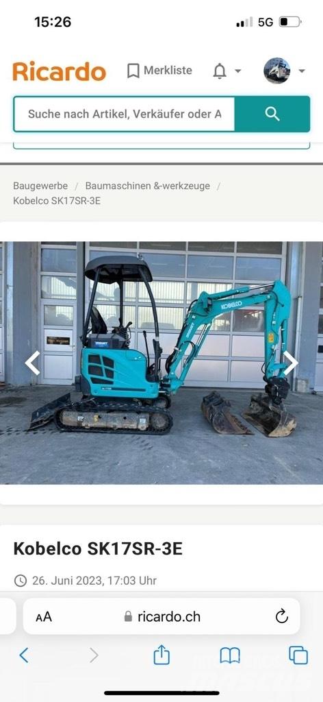 Kobelco SK17SR-3E Minigravemaskiner