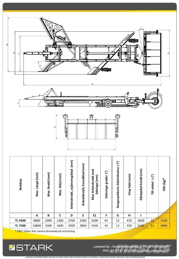 Stark TL7500 Vejhøvle / Gradere