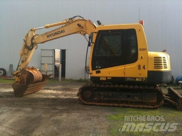 Hyundai R80-7 Midi-gravemaskiner 7t - 12t