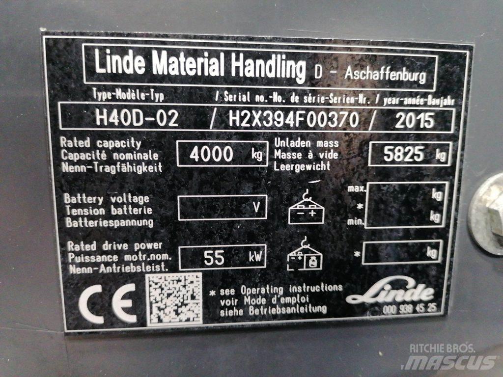 Linde H40D-02 Diesel gaffeltrucks