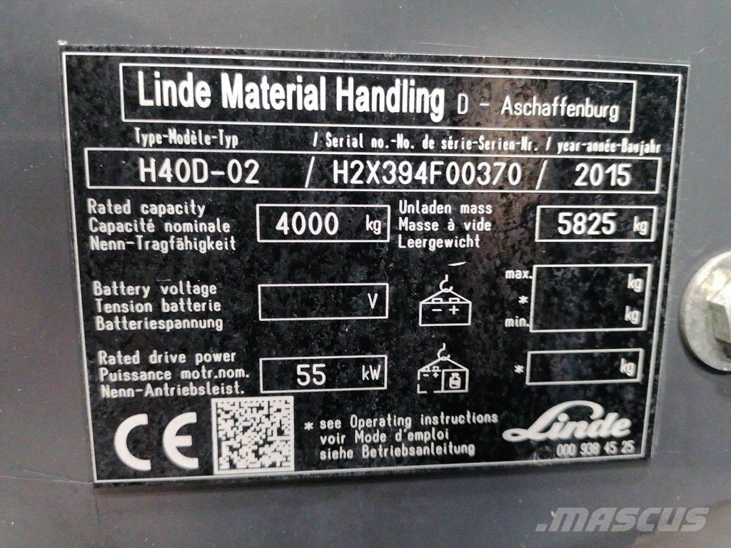 Linde H40D-02 Diesel gaffeltrucks