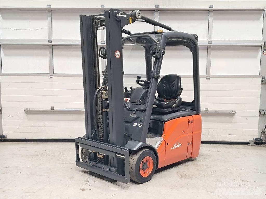 Linde E16C-01 El gaffeltrucks