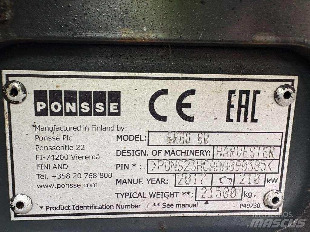 Ponsse Ergo 8W Skovningsmaskiner