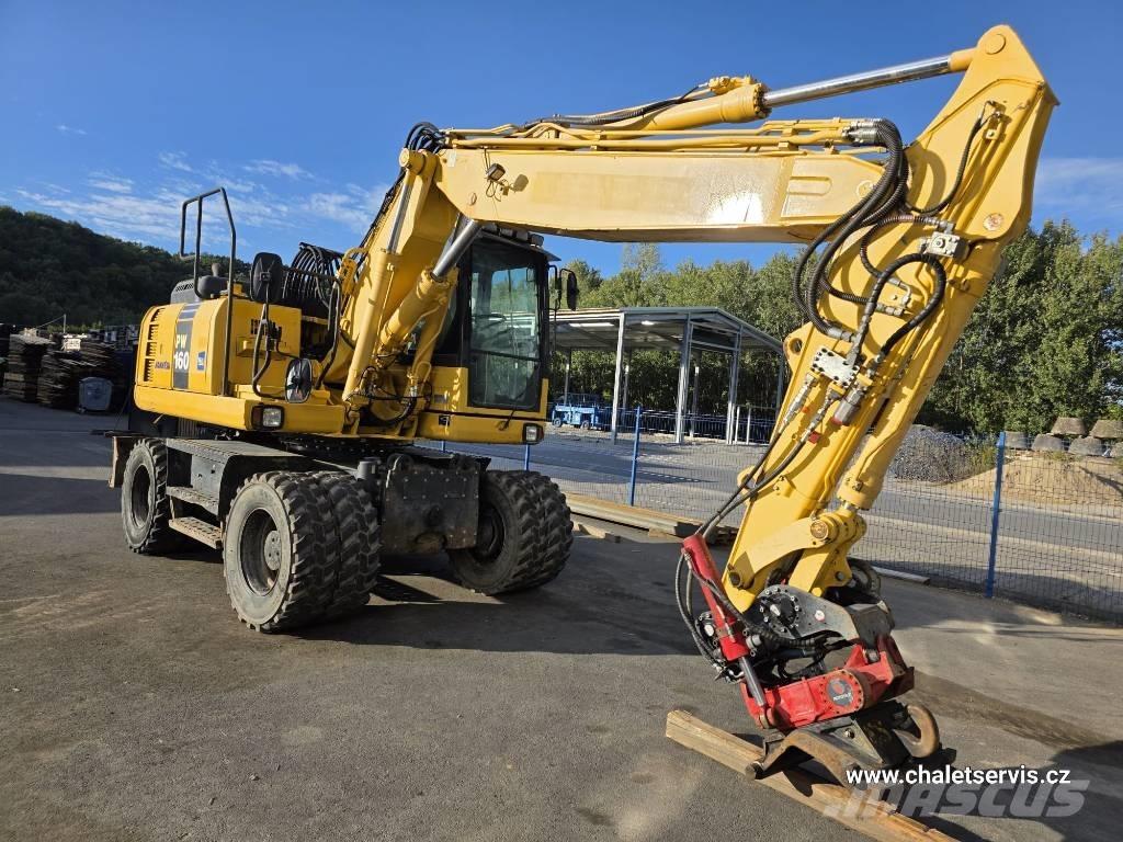 Komatsu PW 160 Gravemaskiner på hjul