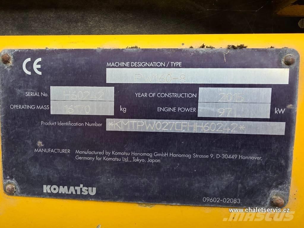 Komatsu PW 160 Gravemaskiner på hjul