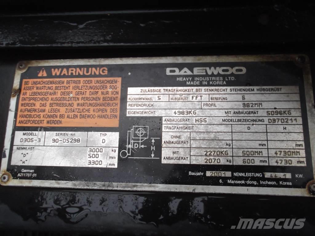 Daewoo D30S3 V-2372 Diesel gaffeltrucks