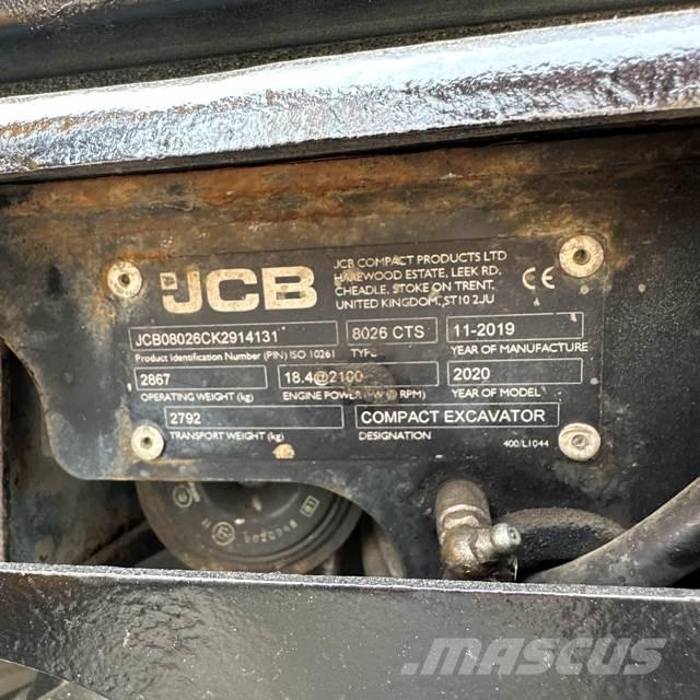 JCB 8026 Minigravemaskiner