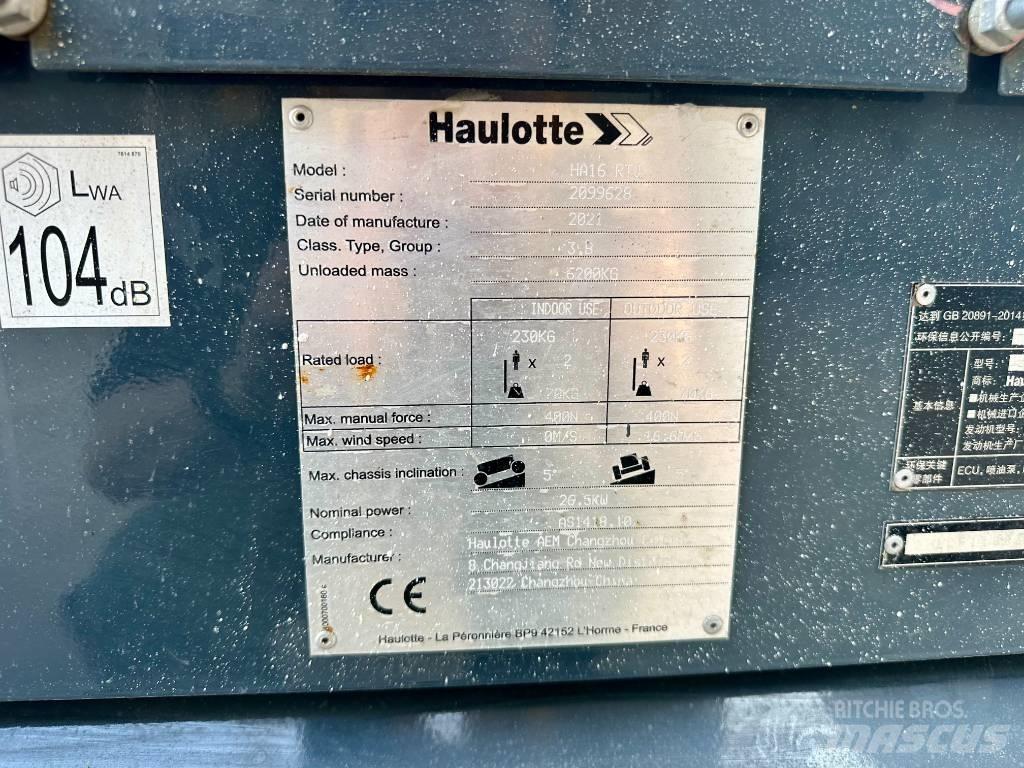 Haulotte HA16RTJ Bomlifte med knækarm