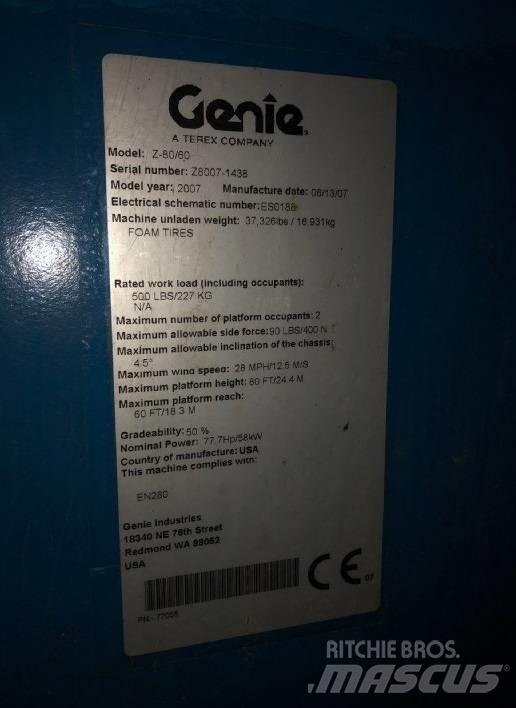 Genie Z 80/60 Bomlifte med knækarm