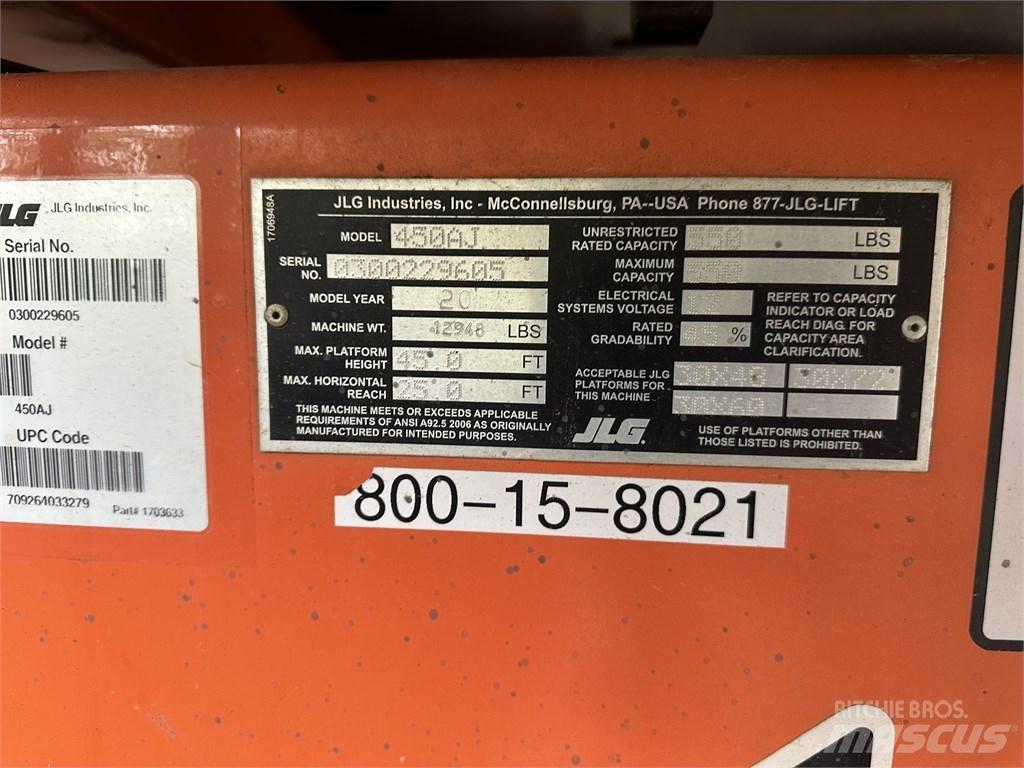 JLG 450 AJ Bomlifte med knækarm