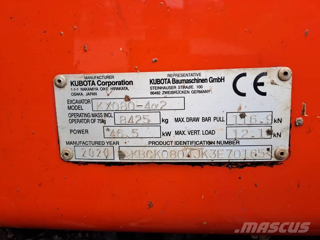 Kubota KX 080-4 Midi-gravemaskiner 7t - 12t
