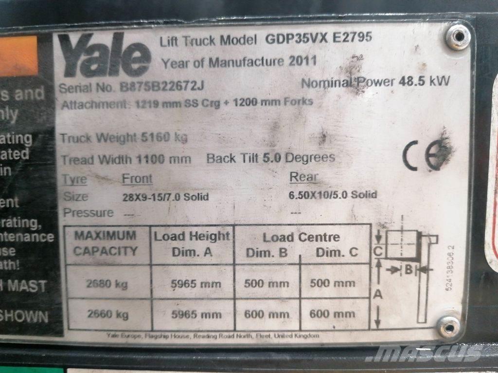 Yale GDP35VX Diesel gaffeltrucks