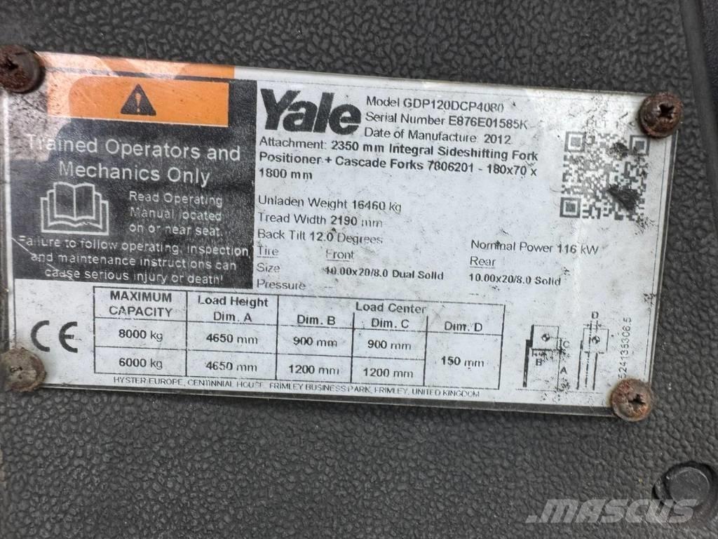 Yale GDP120 Diesel gaffeltrucks