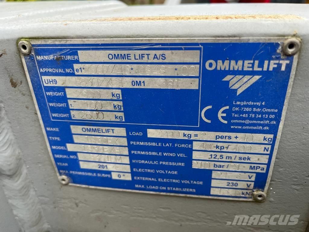 Omme 1830 EXB Trailermonterede lifte