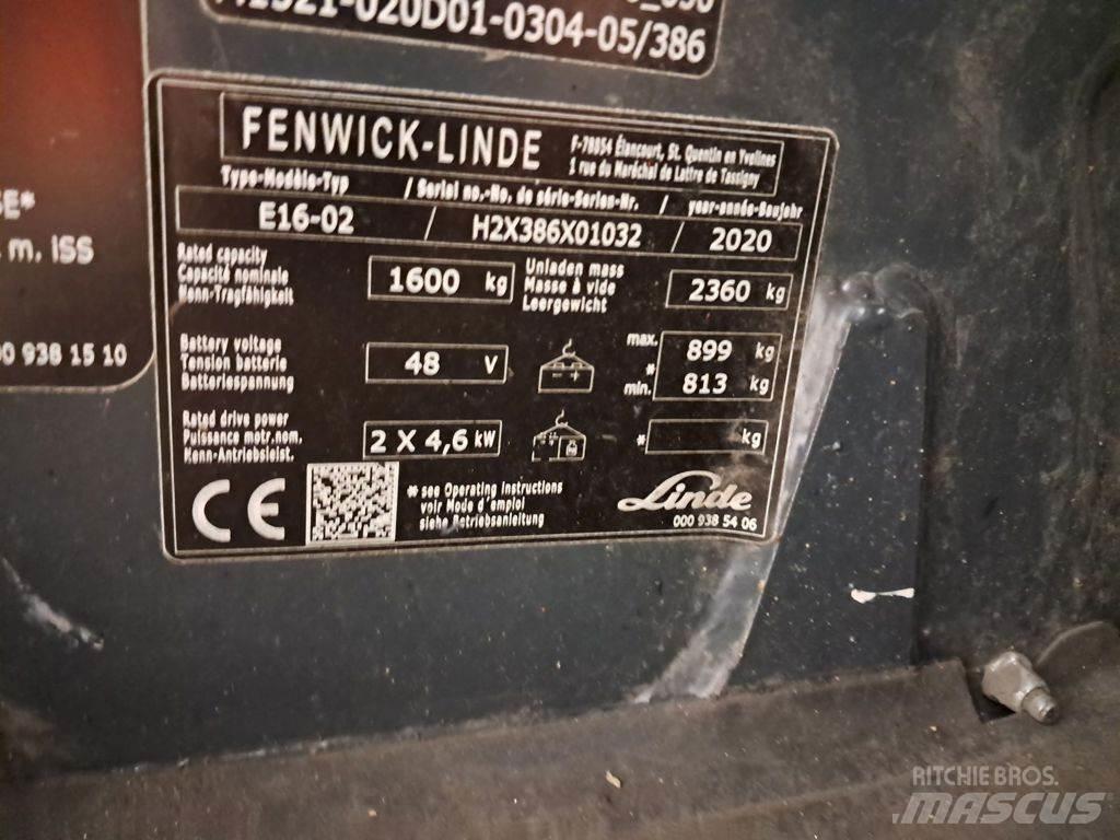 Linde E16-02 El gaffeltrucks