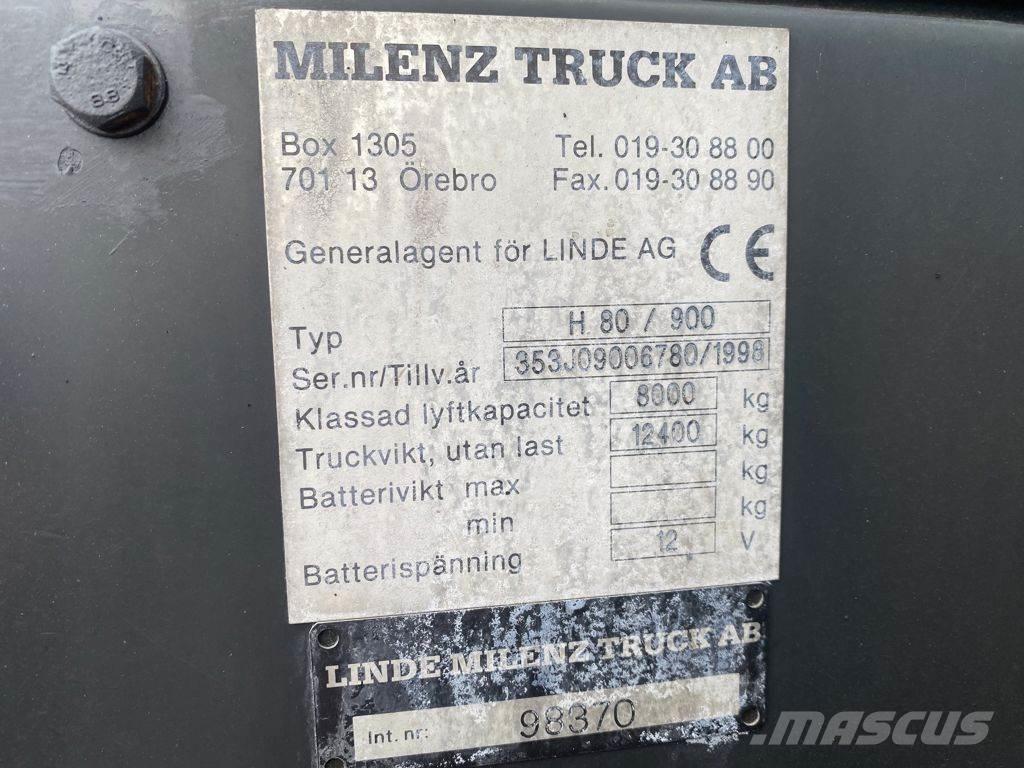 Linde H80D/900 Diesel gaffeltrucks