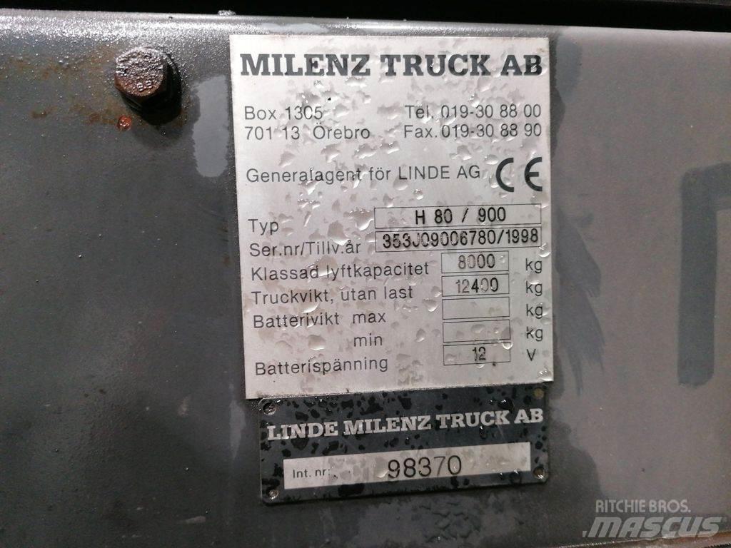 Linde H80D/900 Diesel gaffeltrucks