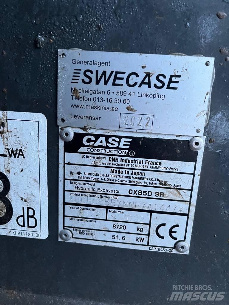 CASE CX 85 D SR Midi-gravemaskiner 7t - 12t