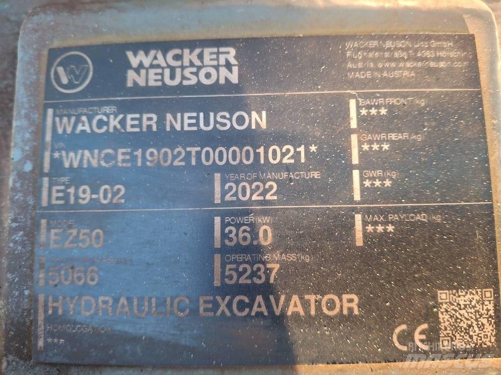 Wacker Neuson EZ50 Gravemaskiner på larvebånd