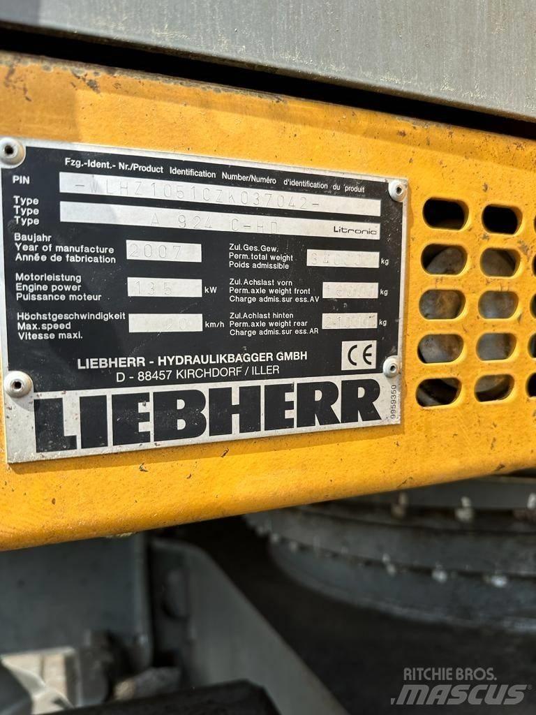 Liebherr A 924C-HD Gravemaskiner på hjul