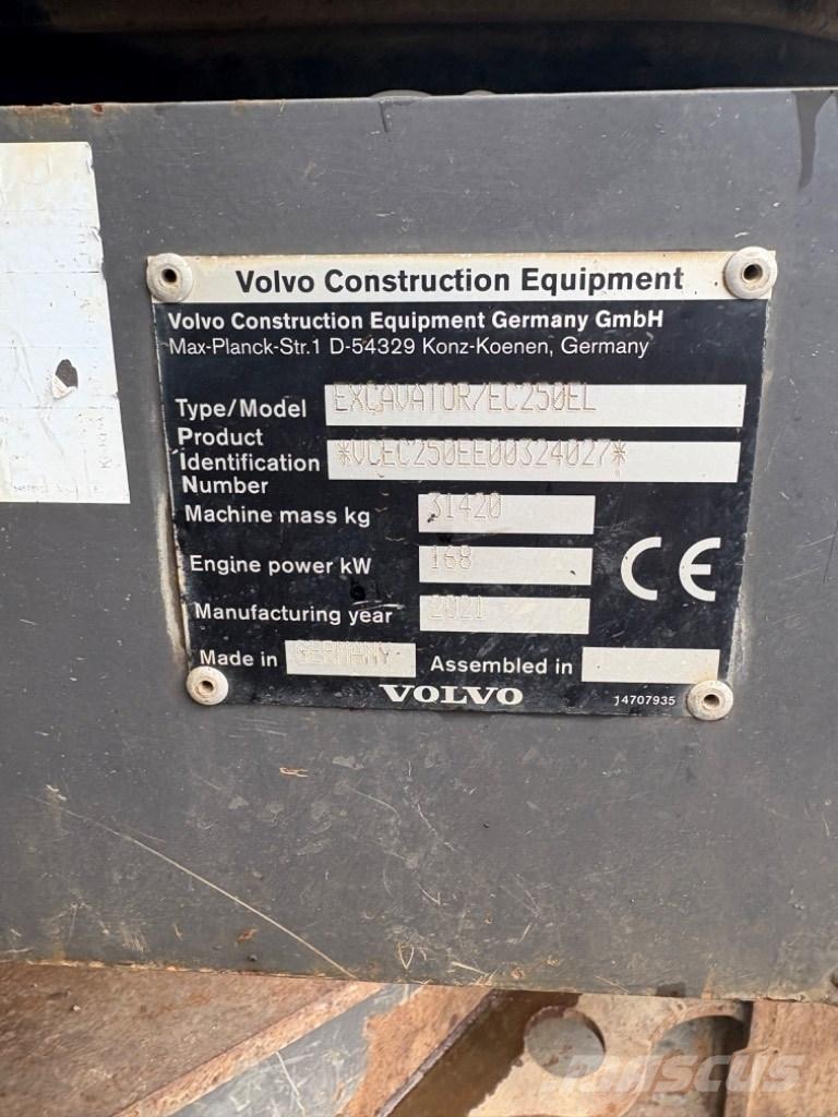 Volvo EC 250 EL Gravemaskiner på larvebånd