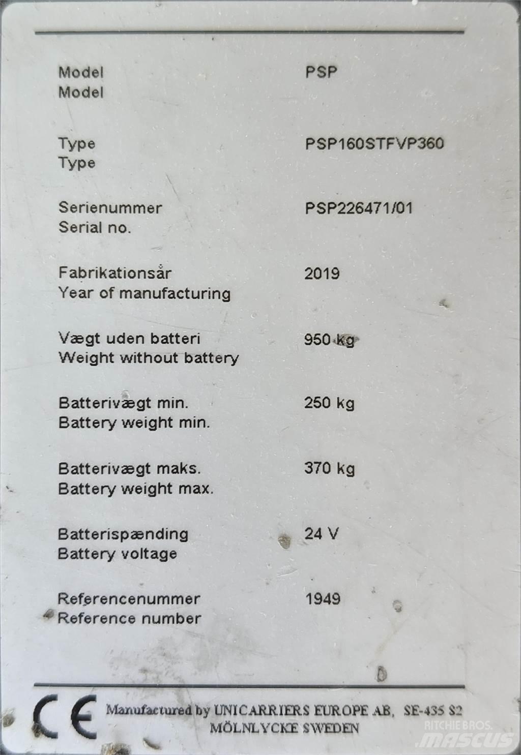 Atlet PSP160 El-palleløftere med platform