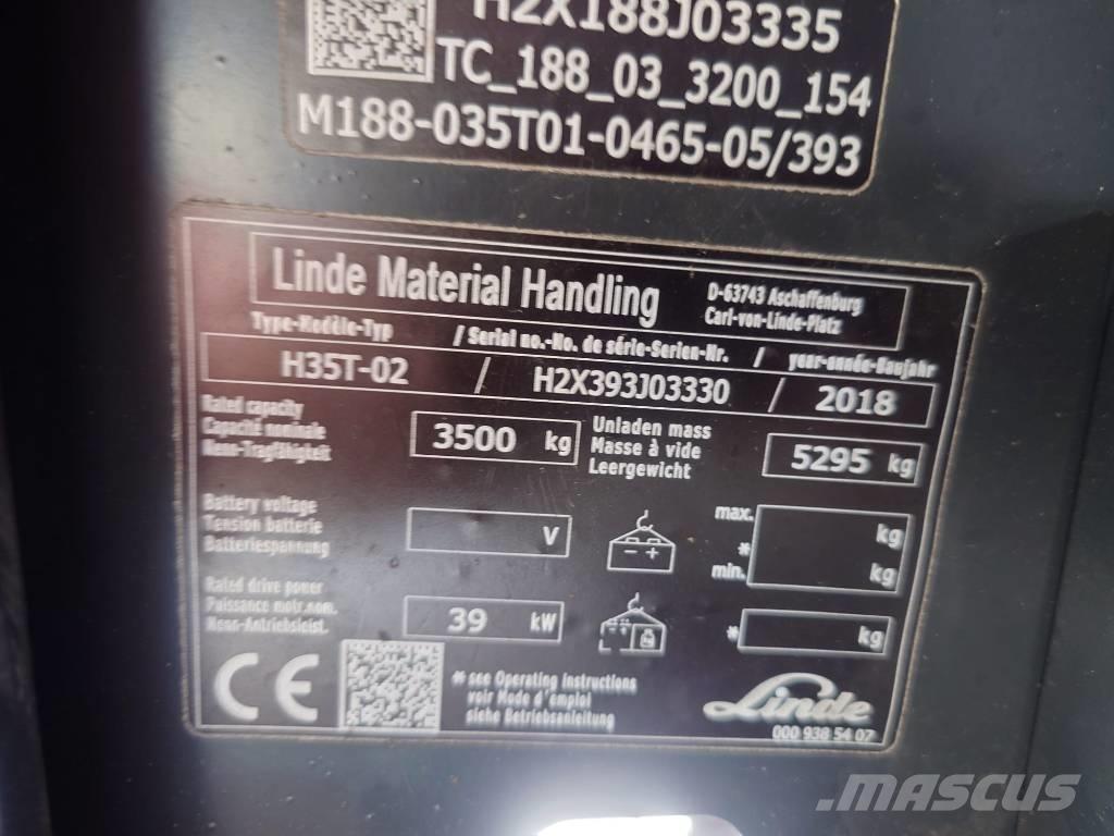 Linde H 35 T LPG gaffeltrucks