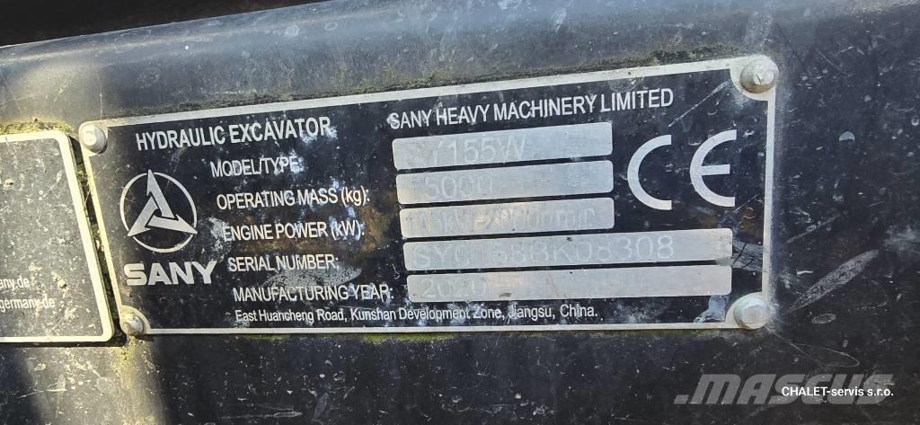 Sany SY 155 W Gravemaskiner på hjul