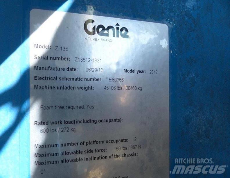 Genie Z135 Bomlifte med knækarm