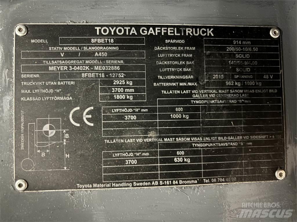 Toyota 8FBET18 El gaffeltrucks