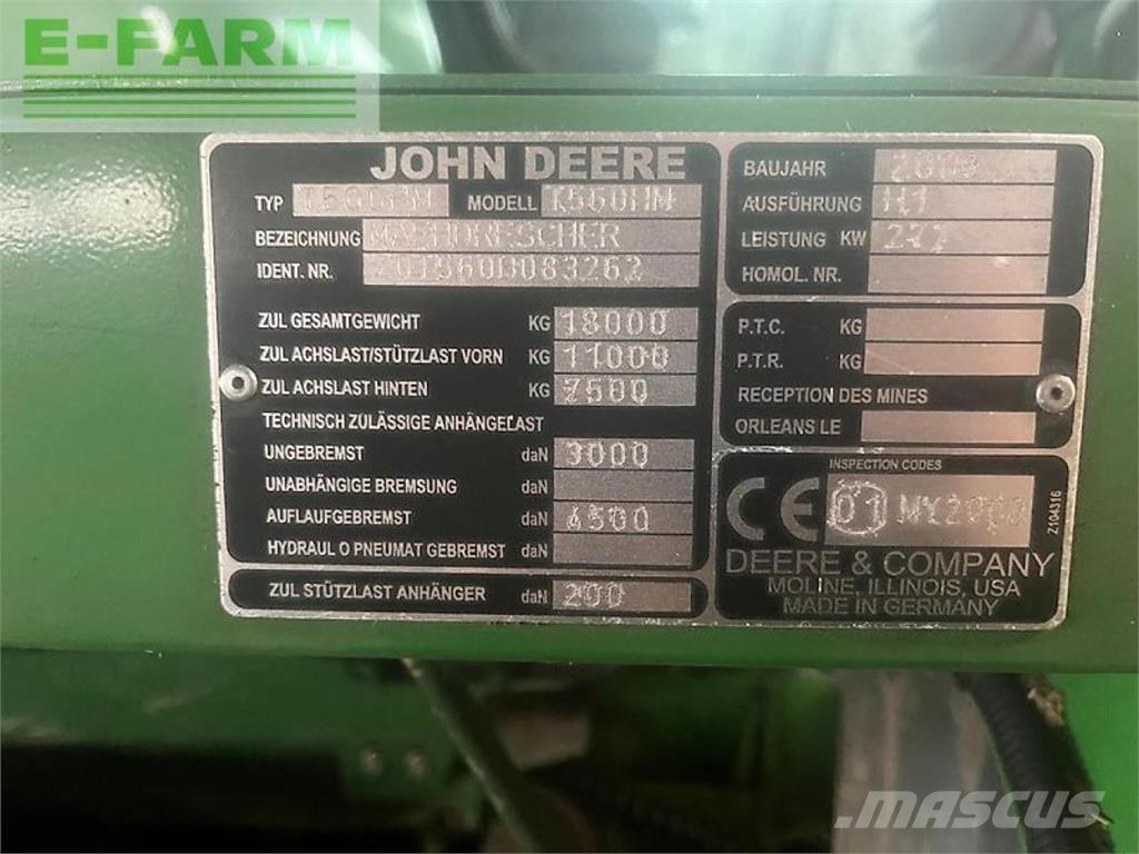 John Deere t560 hm Mejetærskere