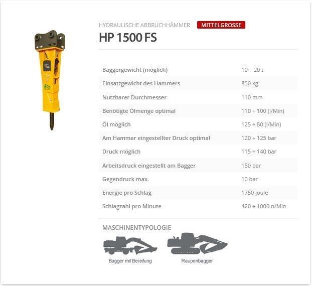 Indeco HP 1500 FS Hydraulik / Trykluft hammere