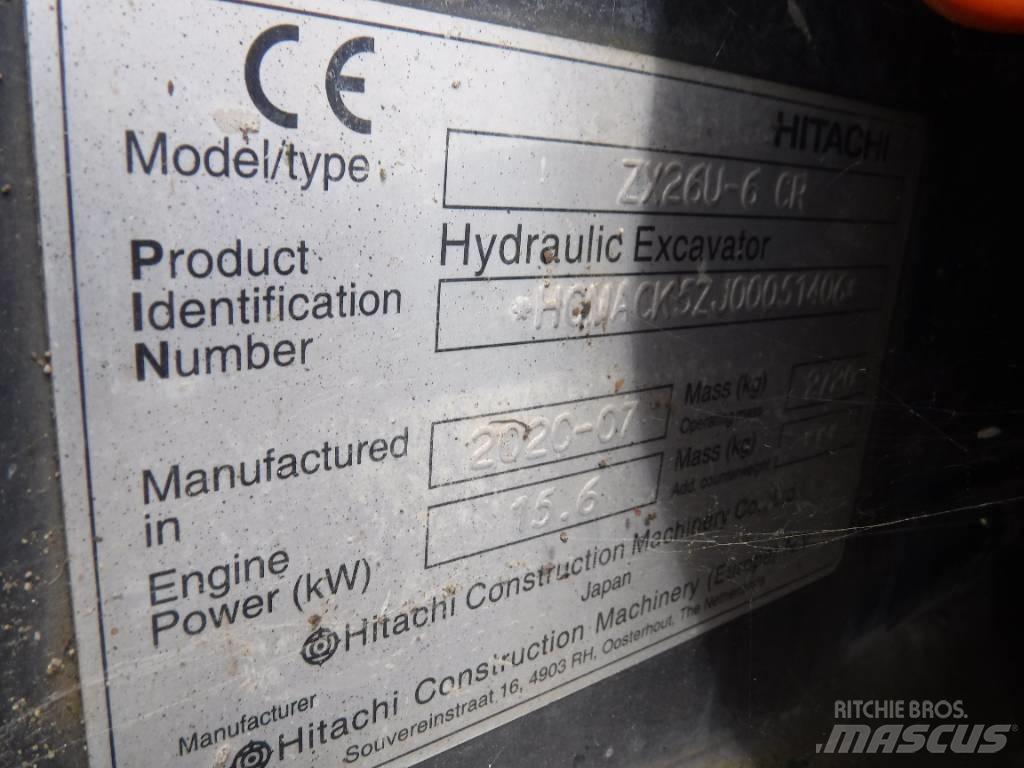 Hitachi ZX 26 U-6 Minigravemaskiner