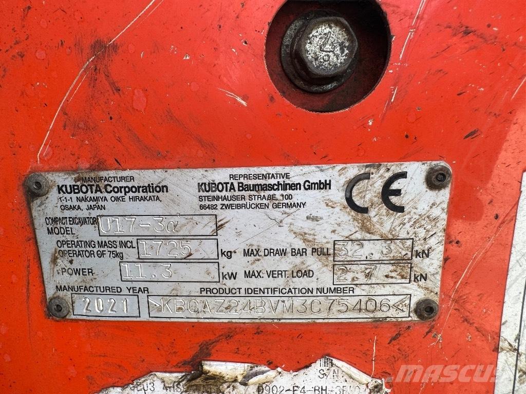 Kubota U 17-3 Minigravemaskiner
