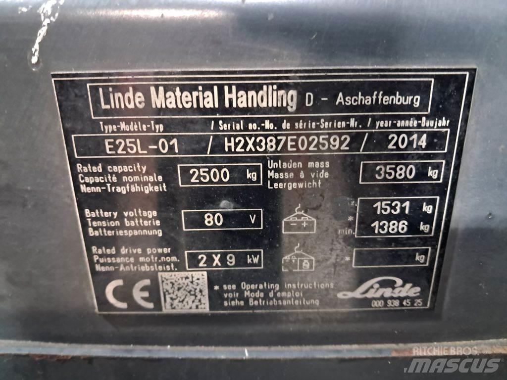 Linde E25L-01 El gaffeltrucks