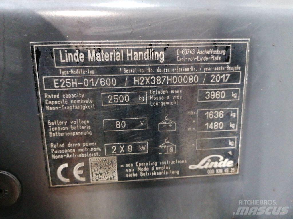 Linde E25H-01/600 El gaffeltrucks