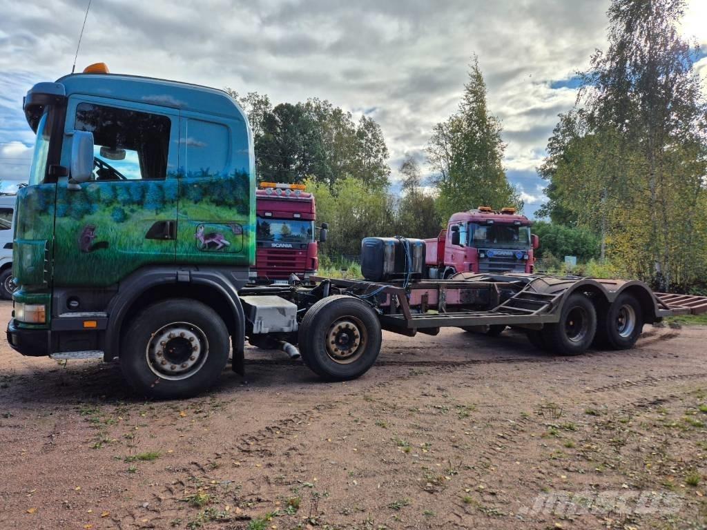 Scania R 124 Skovmaskintransportlastbiler