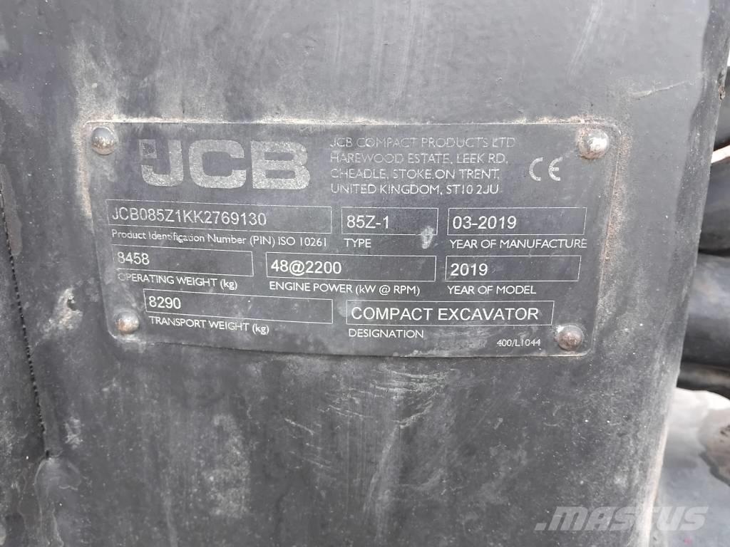 JCB 85 Z Minigravemaskiner