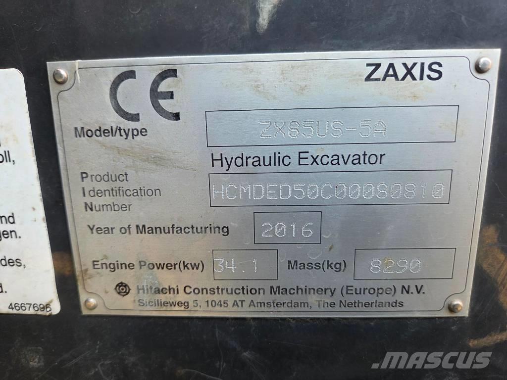 Hitachi ZX 85 US-5 A Midi-gravemaskiner 7t - 12t