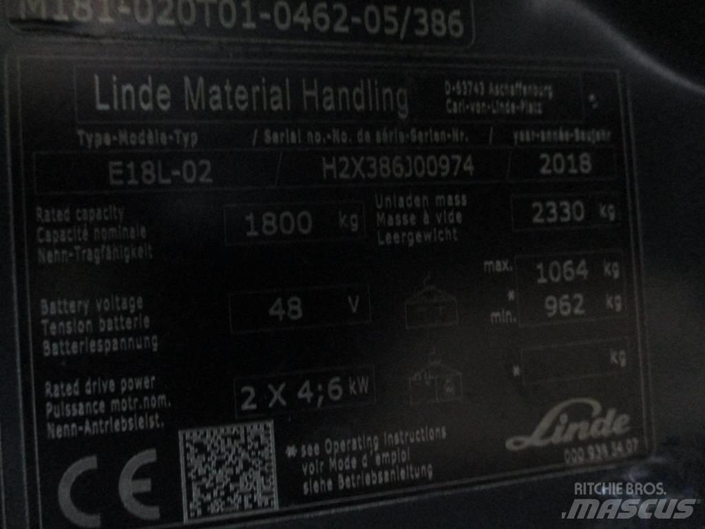 Linde E18L El gaffeltrucks