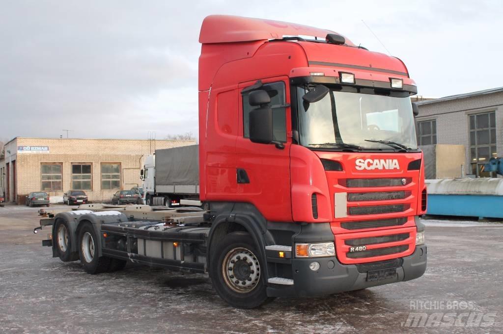 Scania R480 LB6X2HNB Lastbiler med containerramme / veksellad