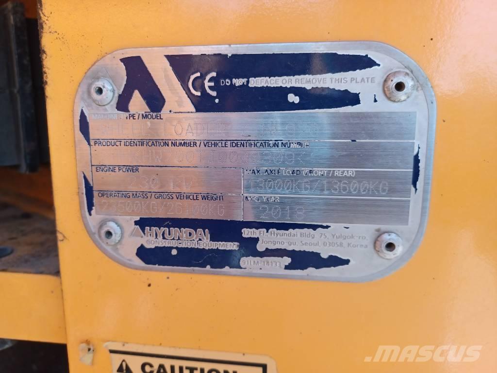 Hyundai HL 970 Læssemaskiner på hjul