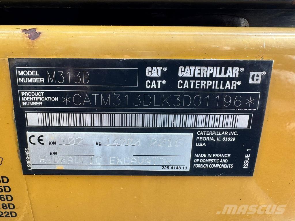 CAT M313D - CE Gravemaskiner på hjul