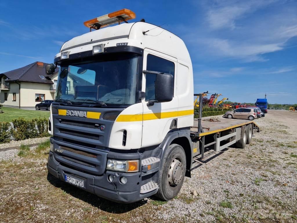 Scania P 400 Lastbil med lad/Flatbed